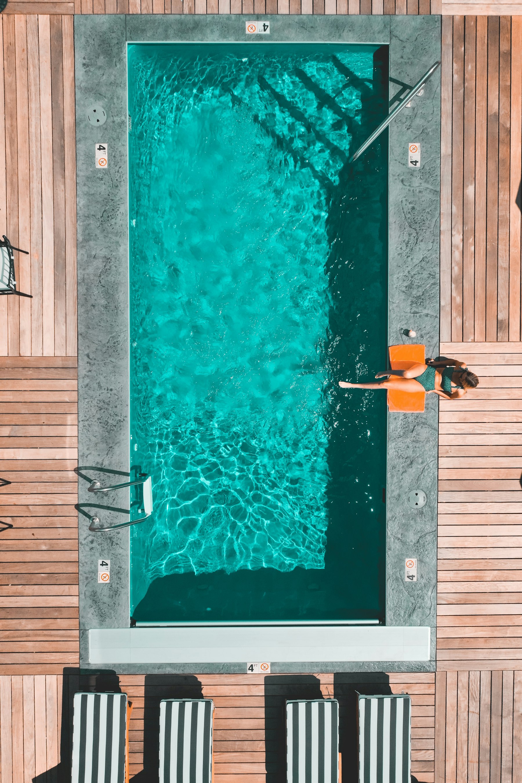 After: clear turquoise pool